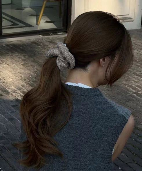 シュシュ 編み 秋冬 ニットヘアゴム レディース ヘアアレンジ 簡単髪留め 髪飾り まとめ髪 お団子 シンプル お洒落 フェミニン 大人 可愛い 女子会 99QNSP-011